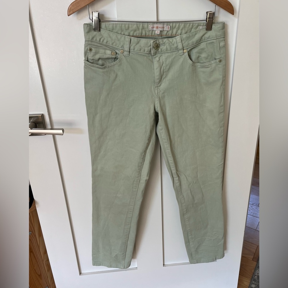 Tory Burch Light Sage Green Women's Jeans